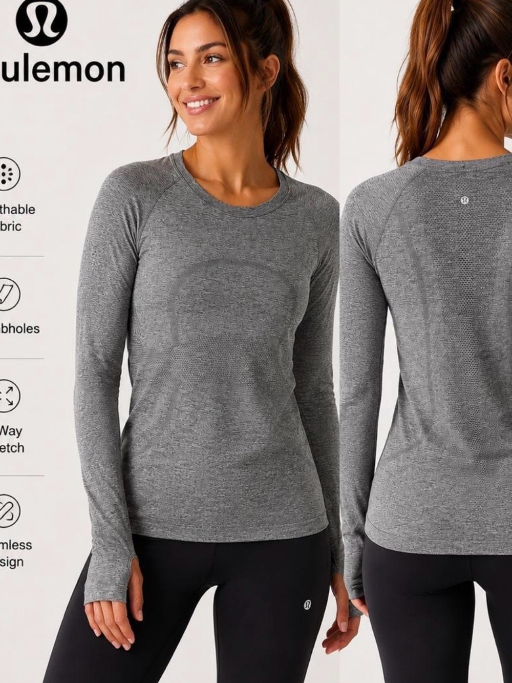 Lululemon Swiftly Tech Long Sleeve Crew -  size4
